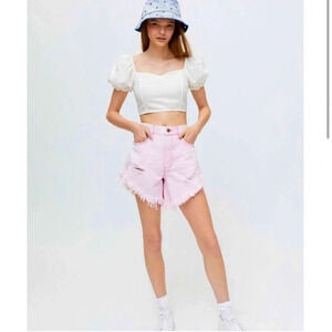 Bdg Shorts | Urban Outfitters Carla High-Waisted Denim Cutoff Pink Shorts Size26